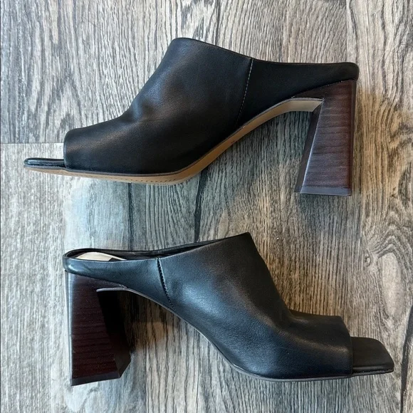 Dolce Vita Shoes Black Mules Size 8 Heels - Picture 5 of 12